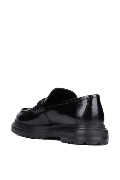 Shoetyle - Siyah Açma Deri Erkek Günlük Ayakkabı 610-1014 - 7