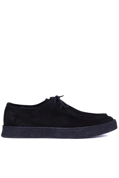 Shoetyle - Siyah Süet Bağcıklı Erkek Günlük Ayakkabı 610-1004 - 3