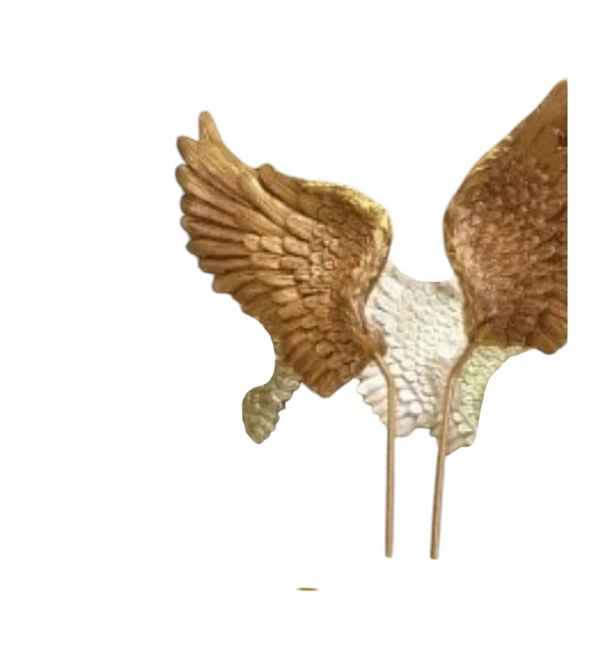 sarı renk melek kanadı desenli biblo - Resim 4