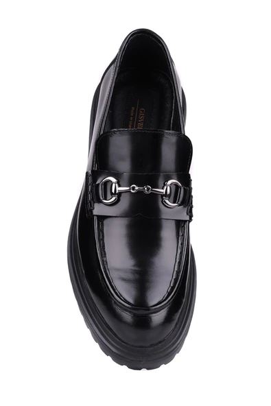 Shoetyle - Siyah Açma Deri Erkek Günlük Ayakkabı 610-1014 - 8