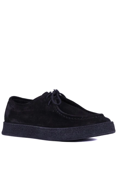 Shoetyle - Siyah Süet Bağcıklı Erkek Günlük Ayakkabı 610-1004 - 5