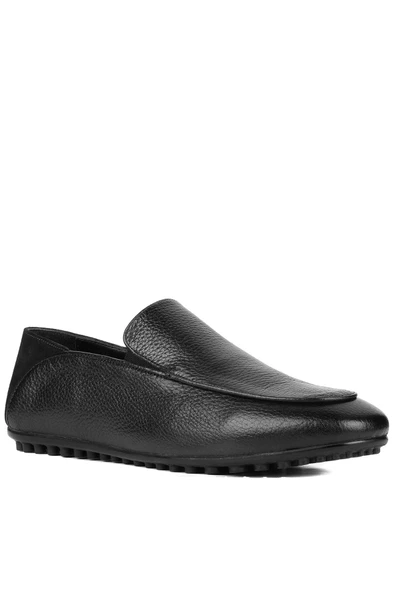 Shoetyle - Siyah Deri Bağcıksız Erkek Günlük Ayakkabı 610-1012 - 6