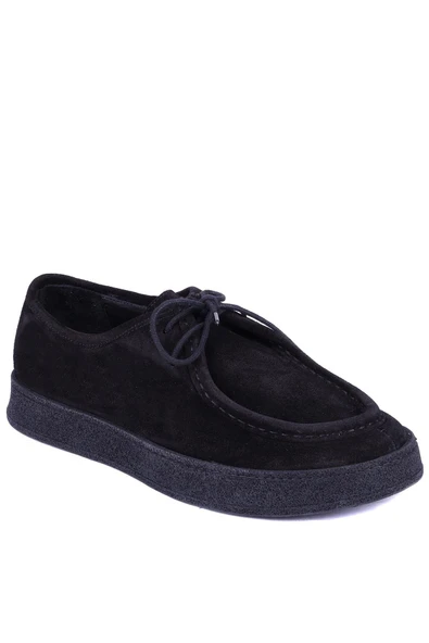 Shoetyle - Siyah Süet Bağcıklı Erkek Günlük Ayakkabı 610-1004 - 4