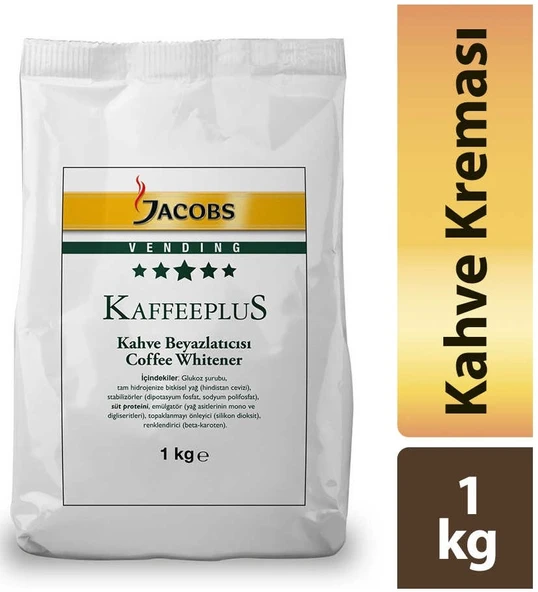 Jacobs Medium Çekirdek Kahve 1KG (Espresso Beans) & Kaffeeplus Süt Tozu 1KG (Karma 6 Lı Set) - 5