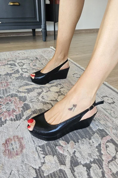 036 3241 Topukla Kadın Dolgu Topuklu Abiye Ayakkabı - 8