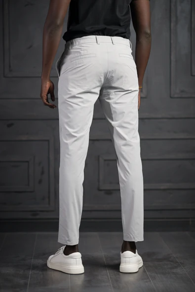 Beli Lastikli Ve İplikli Likralı Yazlık İnce Paraşüt Kumaş Jogger Pantolon - 4