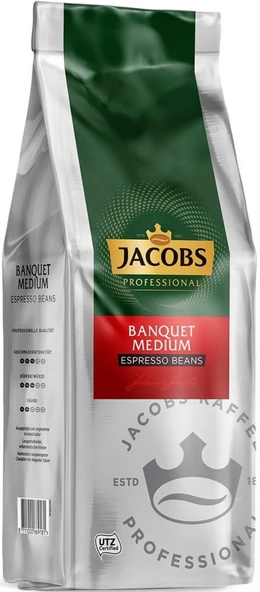Jacobs Medium Çekirdek Kahve 1KG (Espresso Beans) & Kaffeeplus Süt Tozu 1KG (Karma 8 Li Set) - 2