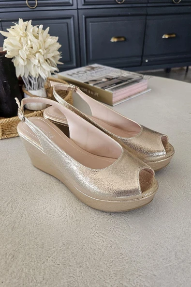 036 3241 Topukla Kadın Dolgu Topuklu Abiye Ayakkabı - 9