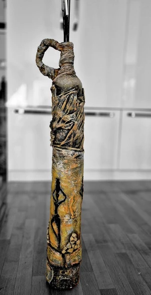 El Emeği Polyester Seramik Vazo Küp - 3