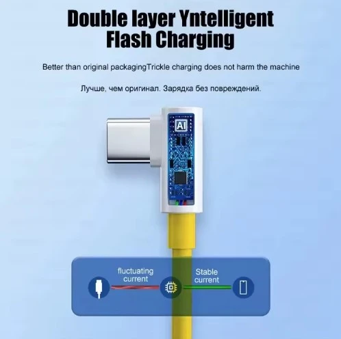 Xiaomi-Samsung-Huawei Uyumlu  120W 6A Usb Type C Orjinal Kutu Çıkması 1 Metre SARI - Resim 5