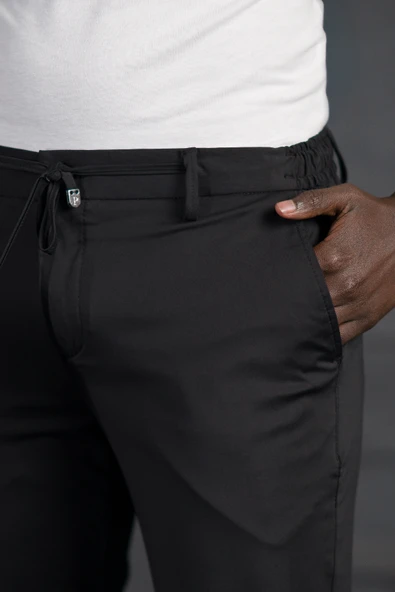 Beli Lastikli Ve İplikli Likralı Yazlık İnce Paraşüt Kumaş Jogger Pantolon - 6