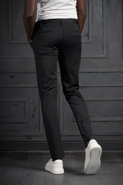 Beli Lastikli Ve İplikli Likralı Yazlık İnce Paraşüt Kumaş Jogger Pantolon - 5