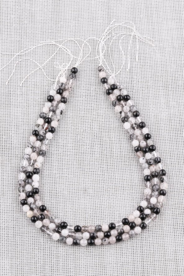 Rutil Kuvars Doğal Taş Dizi 6 mm Fasetli Küre Kesim ürün görseli