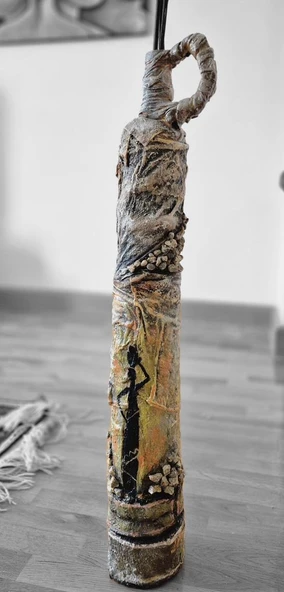 El Emeği Polyester Seramik Vazo Küp - 4