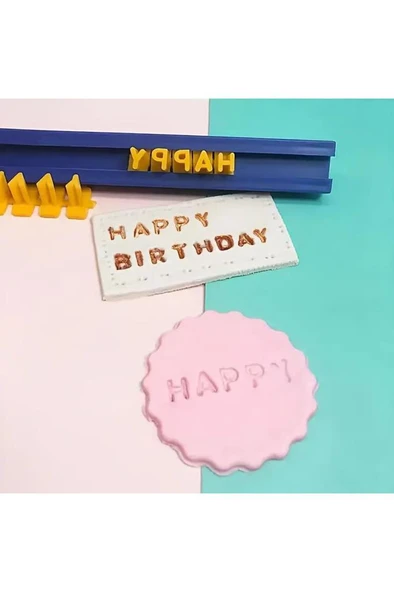 Kurabiye Bisküvi Hamur Fondan 73 Parça 3D Alfabe Yazı Damga Seti - Resim 10