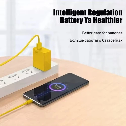 Xiaomi-Samsung-Huawei Uyumlu  120W 6A Usb Type C Orjinal Kutu Çıkması 1 Metre SARI - Resim 6