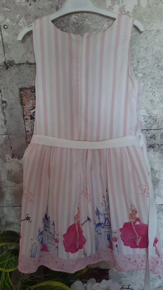 Pampal princess askılı elbise pembe - 7