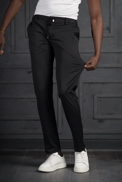 Beli Lastikli Ve İplikli Likralı Yazlık İnce Paraşüt Kumaş Jogger Pantolon - 4