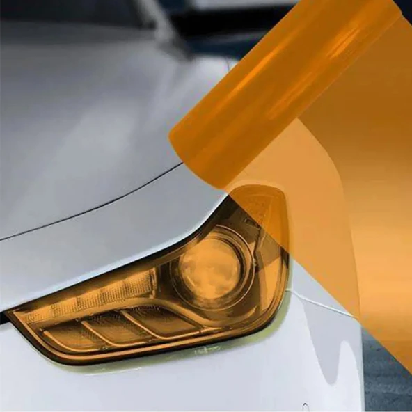 Bukalemun Far Stop Filmi 30 cm x 1 mt Portakal Turuncu BKL-FS-OR - 3