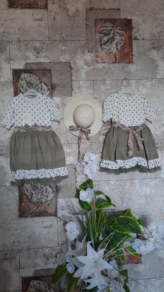 Pampal puanlı şapkalı elbise - 7