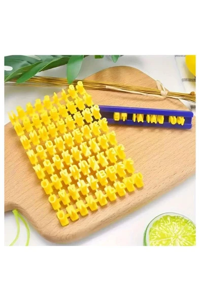 Kurabiye Bisküvi Hamur Fondan 73 Parça 3D Alfabe Yazı Damga Seti - Resim 11