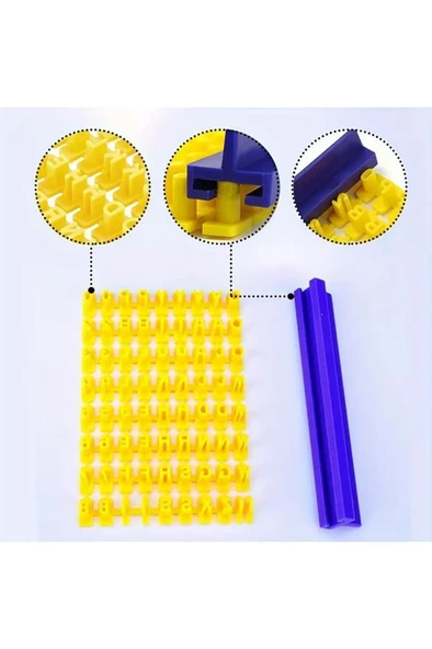 Kurabiye Bisküvi Hamur Fondan 73 Parça 3D Alfabe Yazı Damga Seti - Resim 9