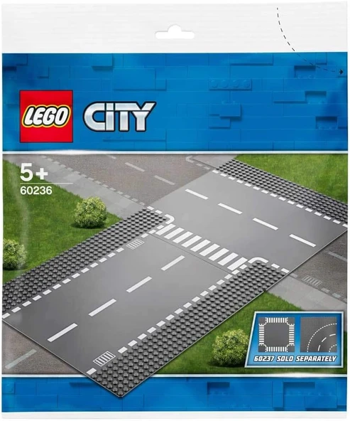LEGO 60236 City Düz Ve T Kavşak Yapım Kiti (2 Parça)