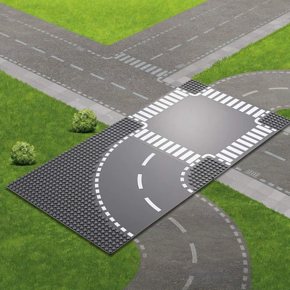 LEGO 60237 City Viraj Ve Dört Yol Yapım Kiti (2 Parça) - 2