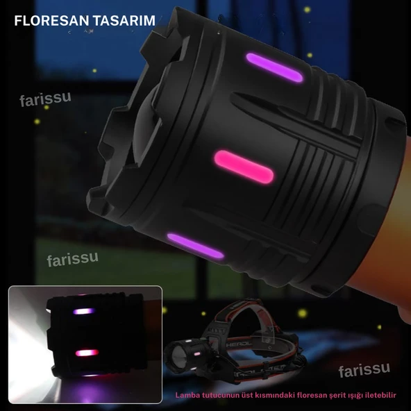 OR-810 25W Kafa Feneri | 1800 Lümen | 2 Pil | 12W Şarjlı - 6