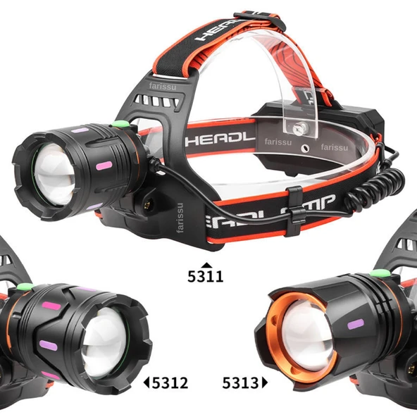 OR-810 25W Kafa Feneri | 1800 Lümen | 2 Pil | 12W Şarjlı - 2