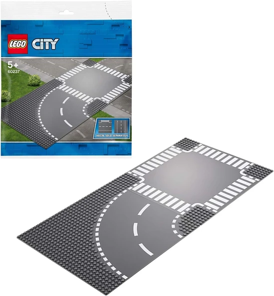 LEGO 60237 City Viraj Ve Dört Yol Yapım Kiti (2 Parça) - 3