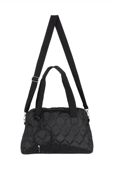 Orijinal Kadın Geniş Hacimli Konfor Modeli Fermuarlı Kapitoneli Cüzdanlı Tote Shopper Kol Çantası - Resim 3