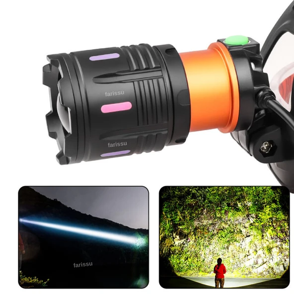 OR-810 25W Kafa Feneri | 1800 Lümen | 2 Pil | 12W Şarjlı - 3