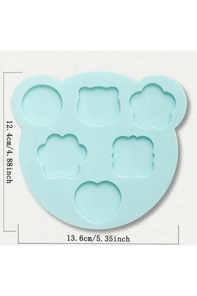 Davetiye Mühür Mumu Silikon Kalıp Sevimli Ayıcık 6 Farklı Model - Resim 7