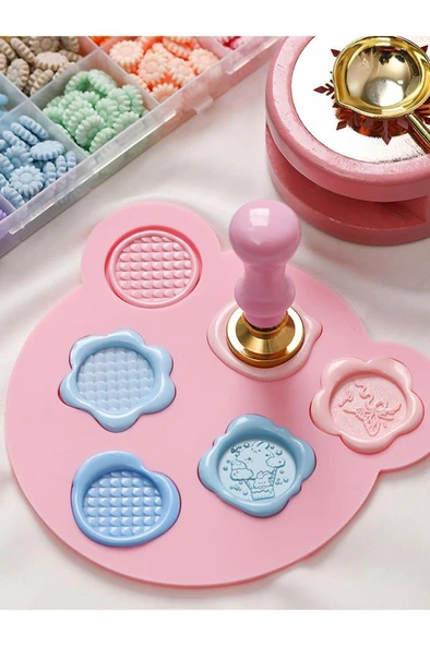 Davetiye Mühür Mumu Silikon Kalıp Sevimli Ayıcık 6 Farklı Model - Resim 5