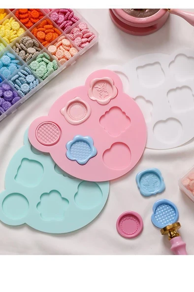 Davetiye Mühür Mumu Silikon Kalıp Sevimli Ayıcık 6 Farklı Model - Resim 10