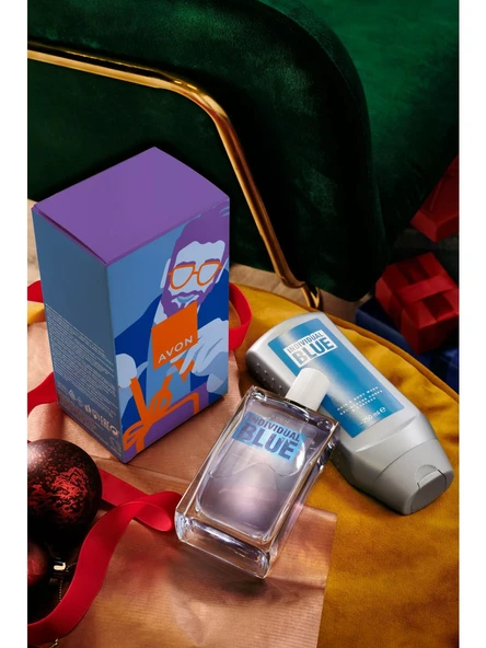 Avon Individual Blue Erkek Parfüm Saç ve Vücut Şampuanı Hediye Seti