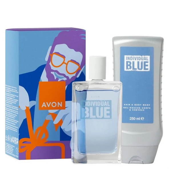 Avon Individual Blue Erkek Parfüm Saç ve Vücut Şampuanı Hediye Seti - 2