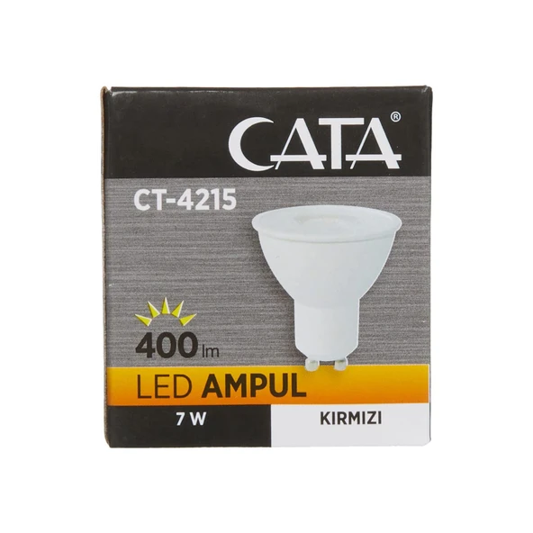 Cata CT-4215 7W Kırmızı Işık GU10 Duy Spot Çanak Led Ampül
