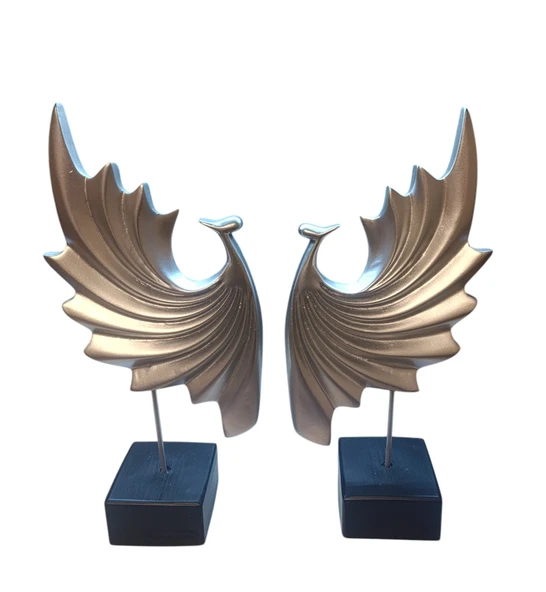 kırılmaz 2 li beyaz renk tavus kuşu biblosu - Resim 3