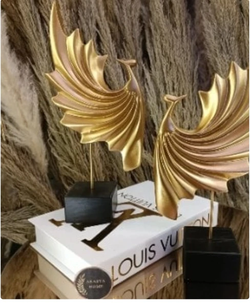 sarı renk kırılmaz 2 li tavus kuşu biblosu - Resim 6