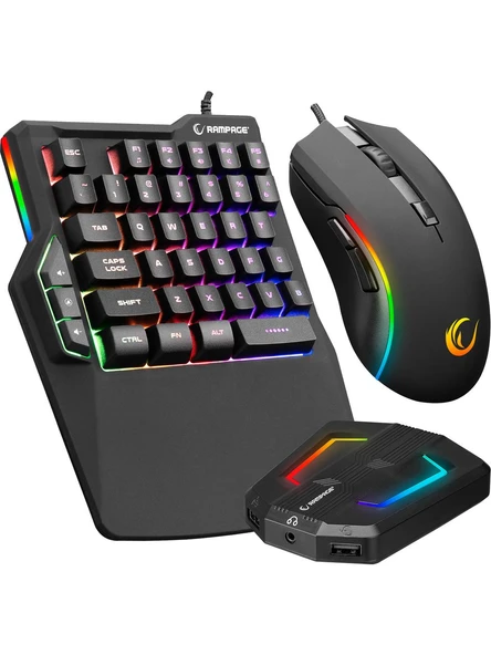 Rampage Cheat-X Mini KM-R92 RGB TKL Kablolu Oyuncu Klavye Mouse Seti
