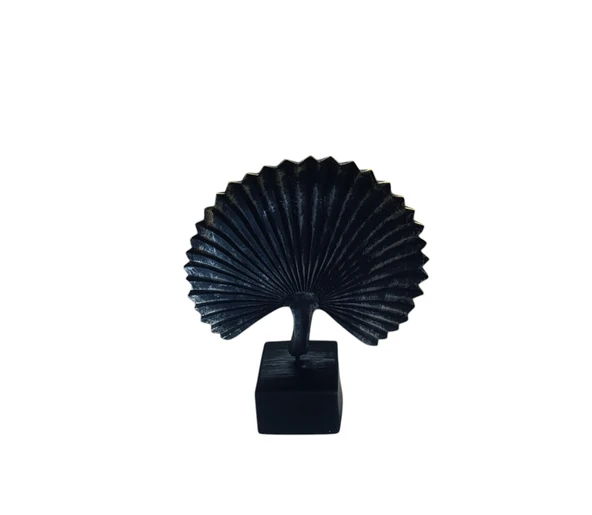 kırılmaz polyester,SİYAH RENK midye kabuğu desenli biblo - Resim 3