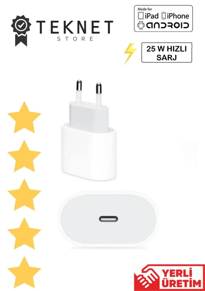 Samsung Galaxy S21 - S21 Plus - S21 Fe - S21 Ultra S23 Fe Uyumlu Hızlı Şarj Aleti 25w Typec Adaptör