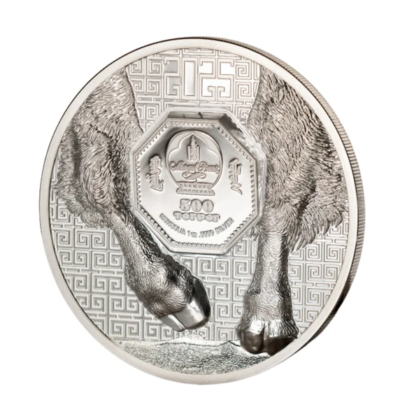 AgaKulche Moğolistan Bizonu Gümüş Sikke Coin - 4
