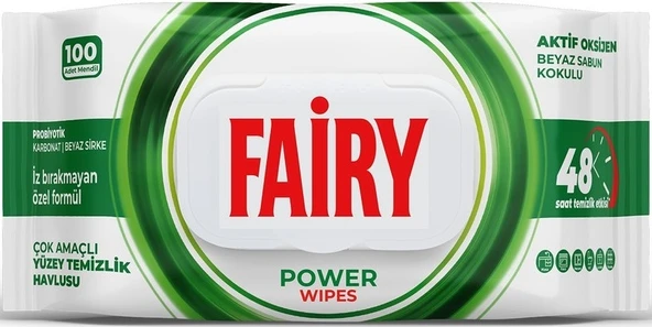 Fairy Yüzey Temizlik Havlusu 100 Yaprak Limon Yağlı & Aktif Oksijen (4 Lü Set) 400 Yaprak Karma - 4