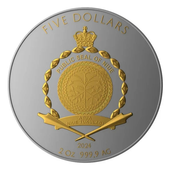 AgaKulche Phoenix Anka ve Ejderha Altın Kaplama Gümüş Sikke Coin - 2