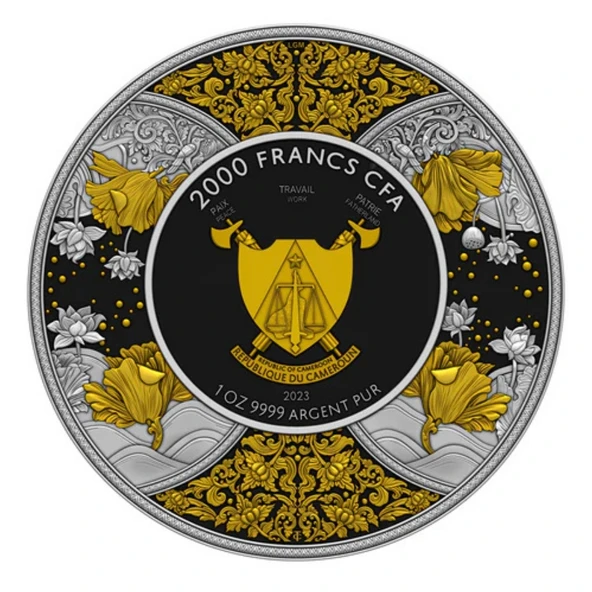 AgaKulche Durga Rutenyum 2023 Altın Kaplama Gümüş Sikke Coin - 2