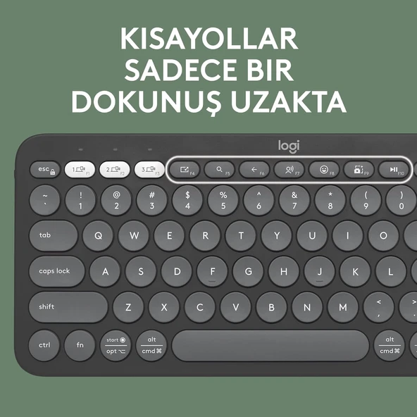 Logitech Pebble Keys 2 K380S 920-011861 Pembe TKL Q Kablosuz Klavye - 2