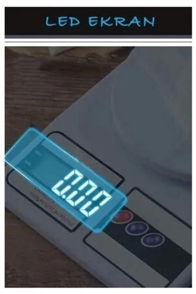 Tiffany Dijital Hassas Mutfak Tartısı Mutfak Terazisi Lcd Ekran-hassas Ölçüm 10kg-1gr Pil Hediyeli - 3